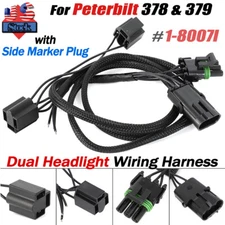 For Peterbilt 378 & 379 127 / 119 BBC Headlight Wiring Harness Adapter 1988-2007