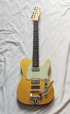 Fender Custom Deluxe Telecaster Relic Guitar-gold/natural Bigsby Hardware 