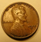 1928-S Lincoln Wheat Cent 1c with S/S Error.    (#4990)