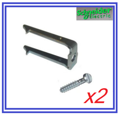Boîte De 20 Griffes + 20 Vis SCHNEIDER ALVAIS ALB82025 - Pour Fixation De Câbles, Neuf Sous Emballage