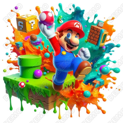 Super Mario  DTF  Shirt Iron on Transfer