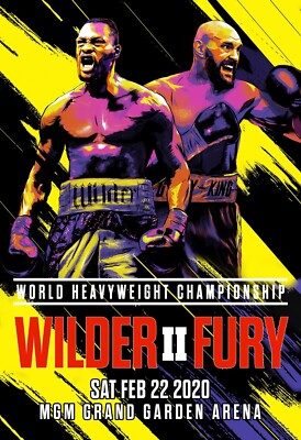 Tyson Fury vs Deontay Wilder II 2 Fight Poster | Framed | Boxing | NEW | USA