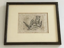 John Sell Cotman, Etching of ‘A Norfolk Plough’ 1814  Framed and glazed.