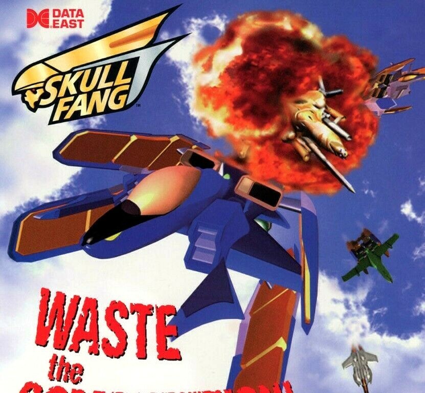 Skull Fang Arcade FLYER Original 1996 Video Game Vintage Promo Air Combat NOS