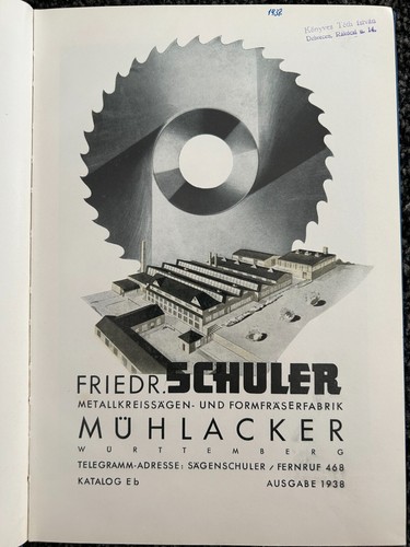 Metallkreissägen- und Formfräserfabrik Mühlacker, Katalog E b - Bild 4 von 9