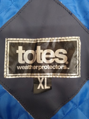 totes Weatherprotectors SZ XL Blue, lined, Adj lined removable Hood jacket - Picture 6 of 12