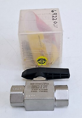#ad Ham Let H6810SSN12PSS Manual Ball Valve Stainless Steel 3000 PSI $185.07