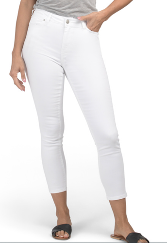 1822 Ankle Skinny Jeans weiß Seide Denim glatt Stretch Neu mit Etikett Gr. 4 - Bild 5 von 9