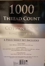 Cotton Rich 1000 Thread Count 4 Piece Sheet Set - King Size - Ivory