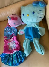 Build A Bear Hello Kitty Summer Waves Narwhal Swimsuit Top Skirt Unstuffed NWT