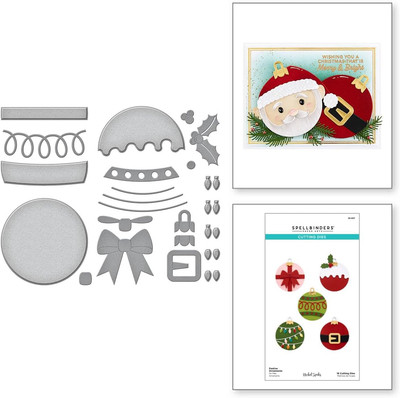 Spellbinders Festive Ornaments Etched Dies, Metal