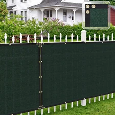 Patio 10FT Fence Privacy Screen Outdoor Heavy Duty Cover Mesh Green UV-Block