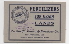 1910 Booket from the Pacific Guano & Fertilizer Co of San Francisco CA