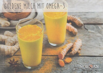 015 AK Werbung Rezept Goldene Milch mit Omega - 3  Hierbei handelt es um die abg