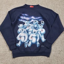 Vintage Coca Cola Sweatshirt Mens Large Coke Polar Bear 1994 Double Sided USA