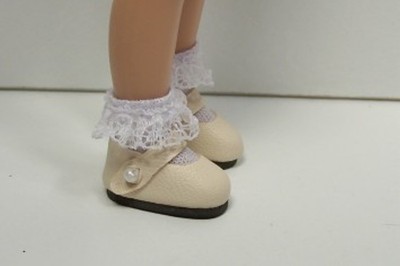 Cream Basic Doll Shoes For Tiny 8'' Ann Estelle & Betsy McCall (Debs)