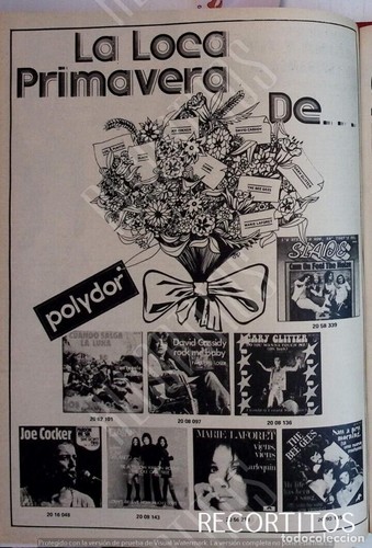 Clips L 1104 AD POLYDOR MARIE LAFORET JOE COCKER SLADE THE BEE GEES DAVID C