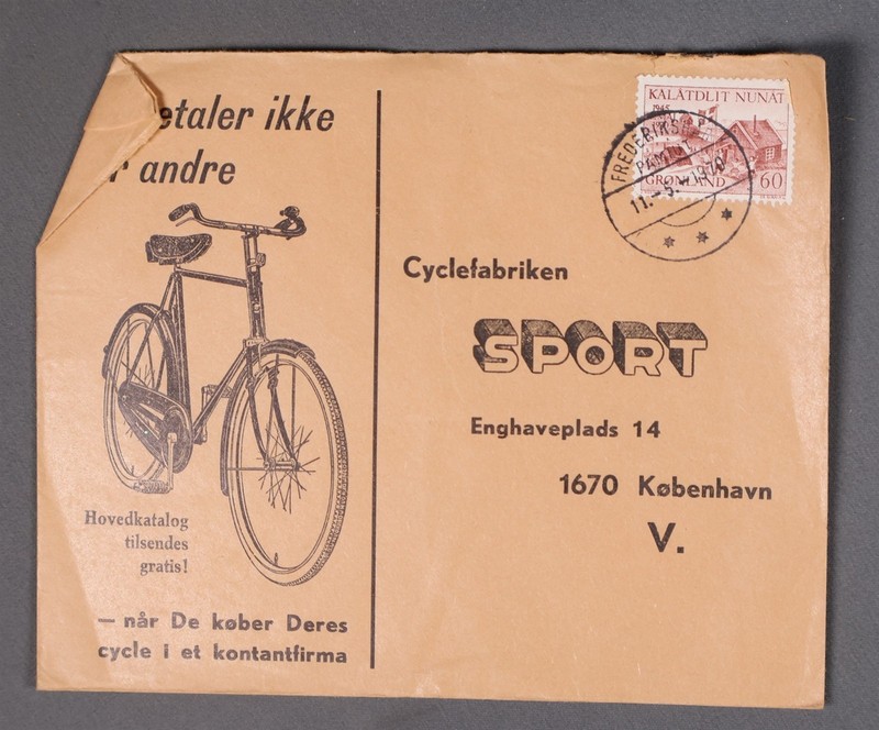 MayfairStamps Greenland 1970 Frederikshab to Bicycle Advertising Copenhagen Denm