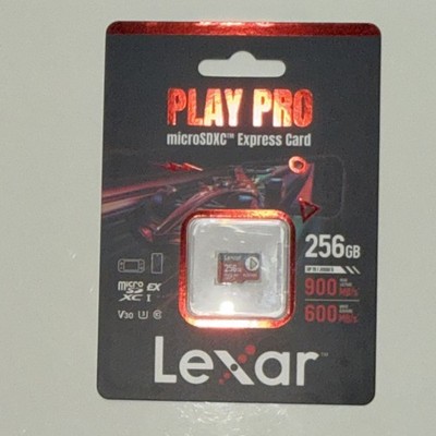 Lexar PLAY PRO 256GB microSDXC Express Card Class 3 High Speed For Switch 2