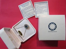 VINTAGE SMITHSONIAN REPLICA "HOPE DIAMOND" NECKLACE  "AUSTRAIAN CRYSTAL"