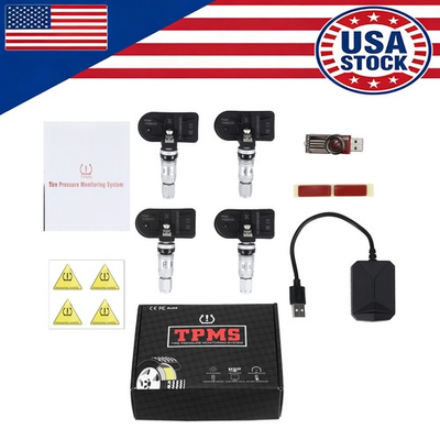 #ad #ad Android USB TPMS Car Tire Pressure Monitoring System Build in Battery Wireless $37.99