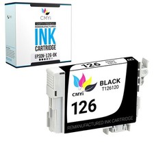 1PK CMYi Replacement 126 Black Ink Cartridge for Epson Workforce 435 520 545 60