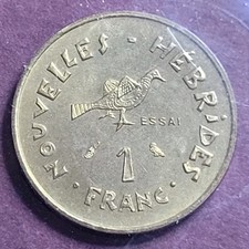 New Hebrides 1 Franc 1970 Coin Essai Specimen 1250 Minted