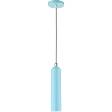 Livex Lighting 46751-74 Ardmore Pendant Shiny Baby Blue