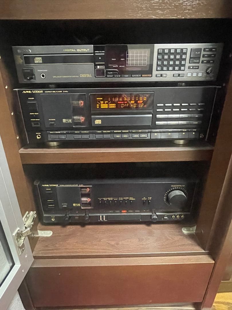 ALPINE/LUXMAN LV-107u ステレオ アンプ 動作希少品！ Alpine Luxman LV-107u Hybrid Tube MOSFET Amplifier Vintage Japan
