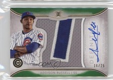 2018 Topps Definitive Collection Relic Green 16/25 Addison Russell Auto 0od