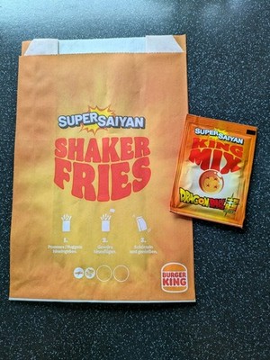 Burger King 2026 Dragonball Super Saiyan Shaker Fries Tüte + Gewürz