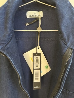 Stone Island Blue AW16 Polypropylene Denim Articulated Jacket Sz L