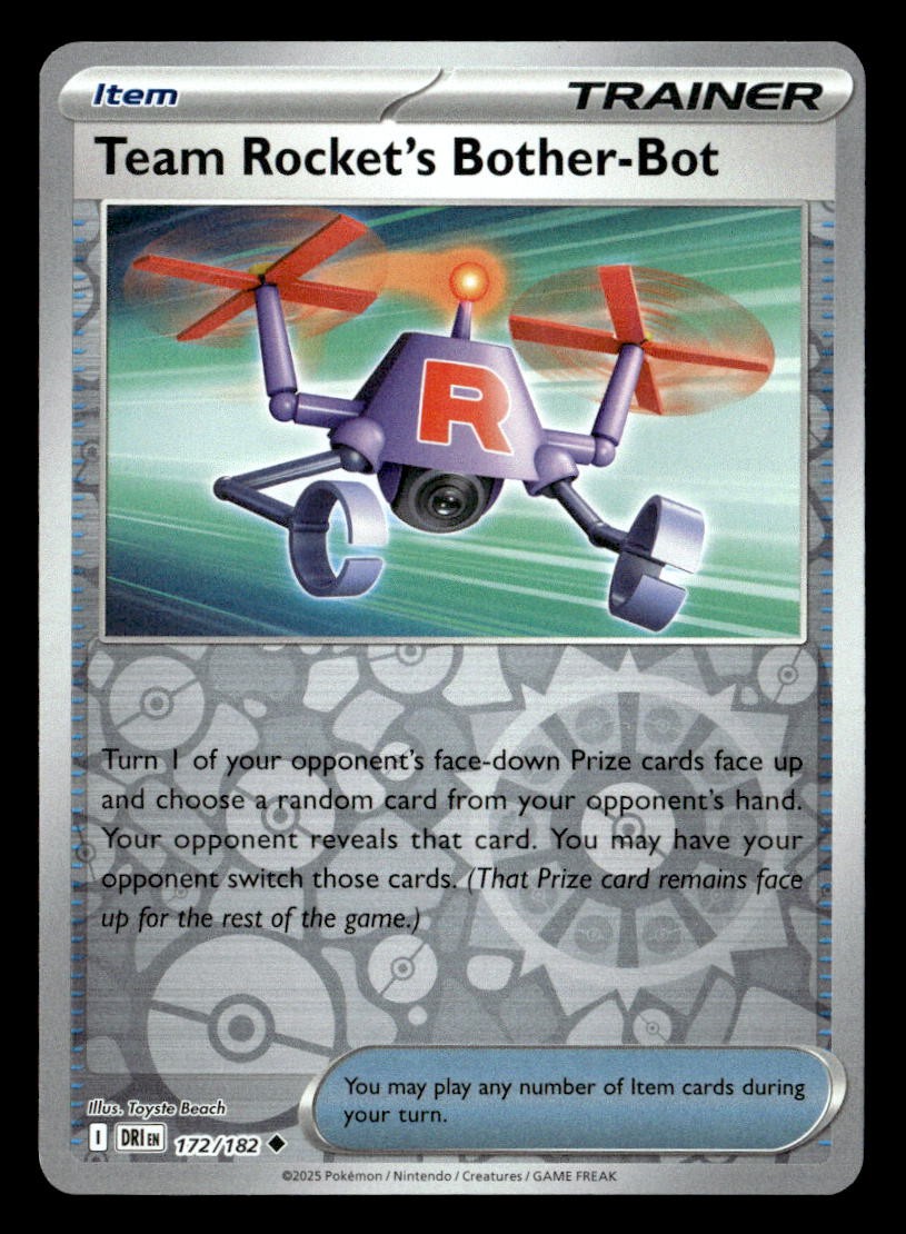 Pokemon Team Rocket's Bother-Bot #172/182 tcg Near Mint or Better