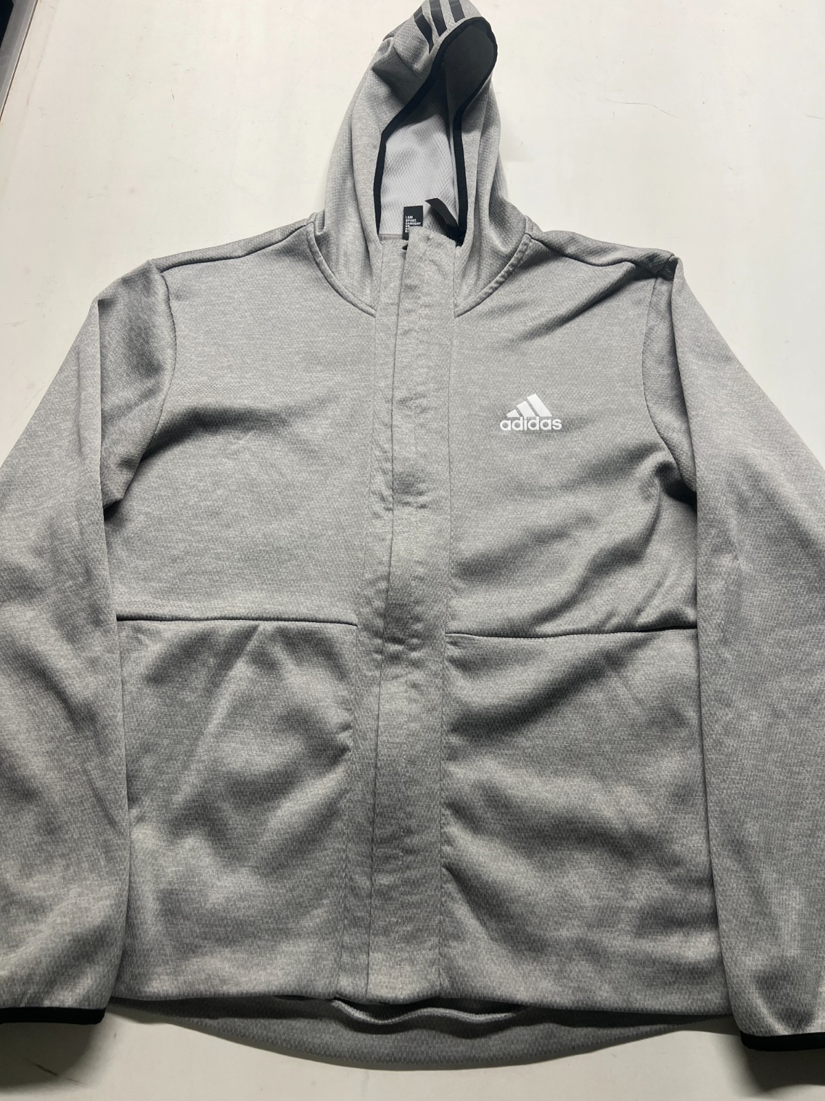 Adidas Team Issue Performance Full Zip Fleece Hoo… - image 1