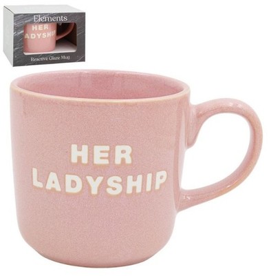 HER LADYSHIP ELEMENTS REAKTIVE GLASUR TEE KAFFEEBECHER TASSE NEU IN GESCHENKBOX L&P