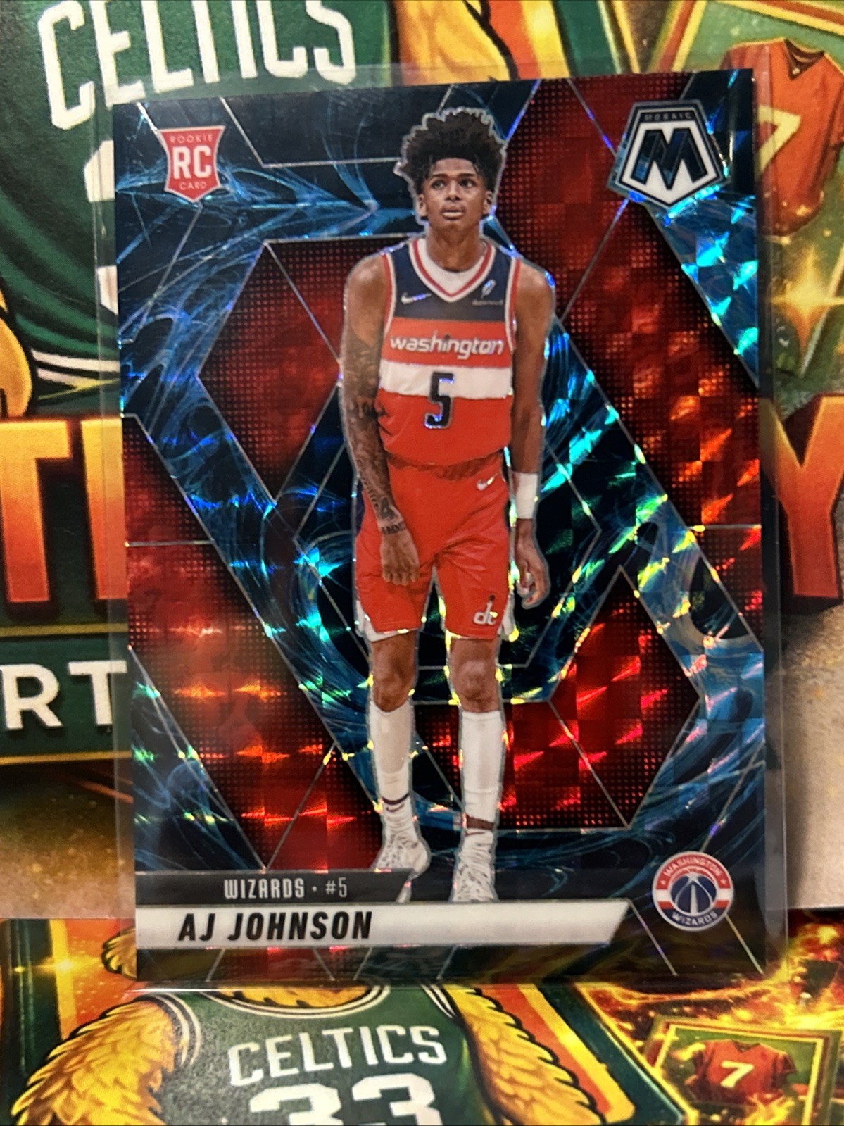 2024-25 Mosaic GENESIS AJ Johnson RC Wizards #215 SSP CASE HIT