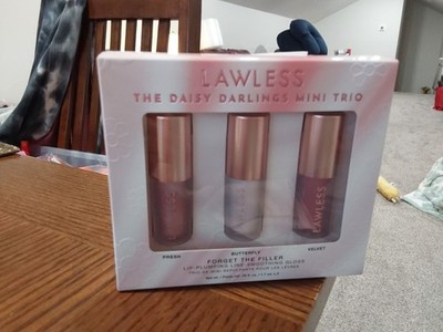 LAWLESS THE DAISY DARLINGS MINI TRIO LIP PLUMPING/LINE SMOOTHING GLOSS NIB!