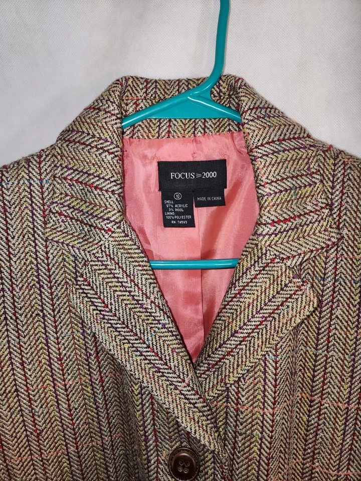 Blazer Focus 2000 botón espiga talla 10 Foto 4 de 4