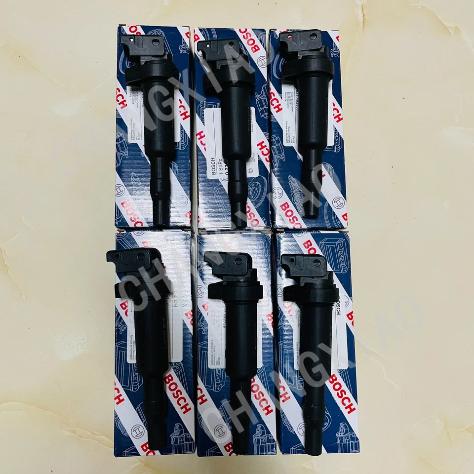 For BMW Ignition Coil 6 Packs Updated W/ Connector Boot Genuine Bosch 0221504470 Foto 4 de 4