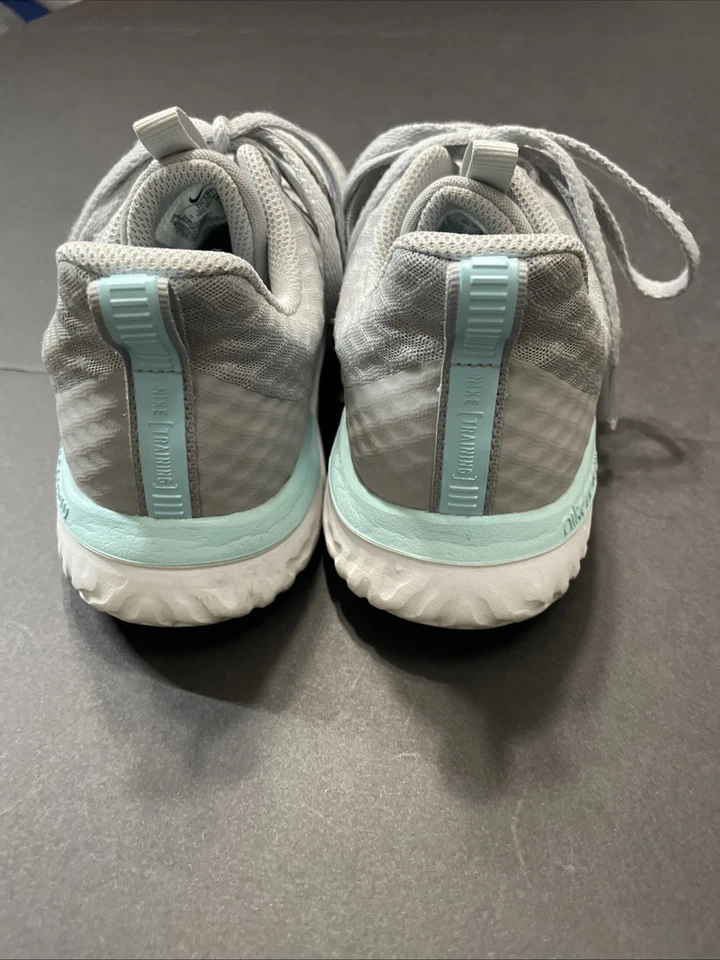 Women’s Nike Renew Shoes. Comfort Footbed. Size 8.5. Light Grey And Blue. - Image 3 of 4