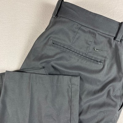 Nike Flex Victory Golf Pants Mens 36x26 Gray Dri-Fit Stretch Standard Fit Hemmed