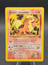 Pokémon TCG Vintage 2000 Blaine's Growlithe Common Gym Challenge Set 62/132 LP on eBay