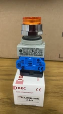 IDEC AOLW29910DN-A-24V ILLUMINATED MAINTAINED PUSH BUTTON SWITCH