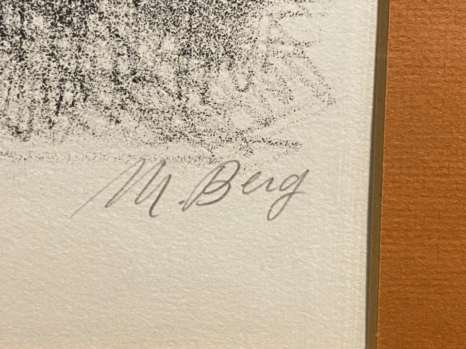 M. BERG, CHASSIDIM DANÇANTE, LITOGRAFIA NUMERADA, 103/200, ASSINADO E MOLDURA - Imagem 3 de 4