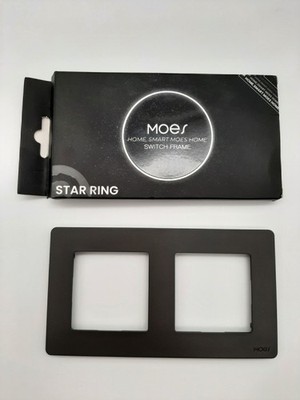 Moes Smart Switch Surface Frame 2 Gang grey schwarz/grau 