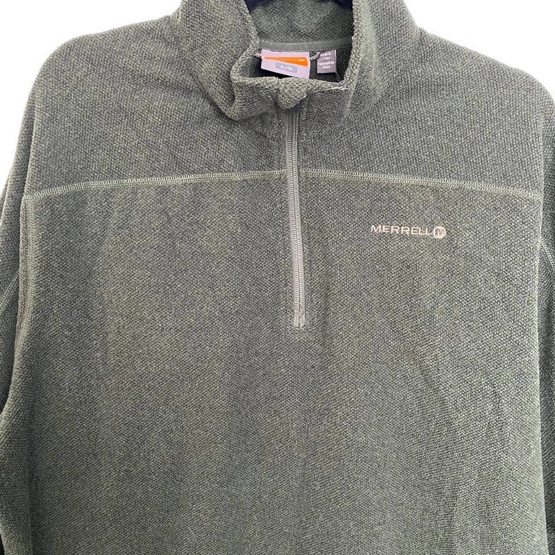 merrell 1/4 zip fleece textured sweater