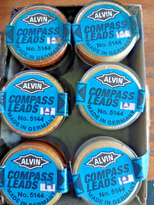 Pre Sharpened 2mm Compass Leads by Alvin Bulk Pack  of Six Tubes of 144 Each