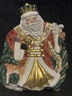 Three Fitz and Floyd Christmas Serving Plates, Platters Santas & Wreath