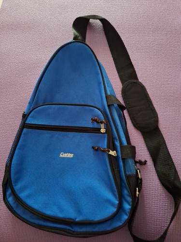 Blue/Black Adjustable Strap Racquet Sling Canvas Bag Pickleball, Tennis - 第 1/6 張圖片