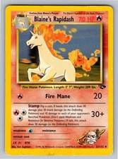 Blaine's Rapidash 33/132 Uncommon Gym Challenge Pokemon Damaged on eBay